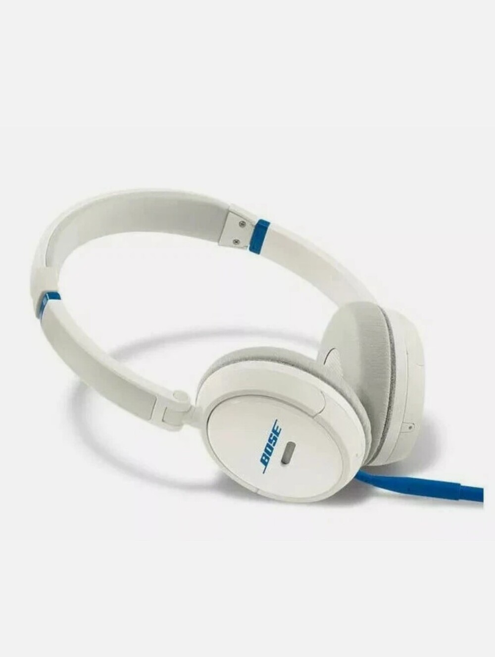 Bose White On-Ear Wired Headphones with Blue Accent